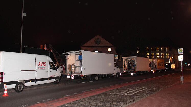Das städtische Straßenverkehrsamt muss Dreharbeiten in Bamberg genehmigen, das ist schon allein wegen Parkplätzen für die Lkw der Filmfirmen notwendig.  Foto: Ferdinand Merzbach