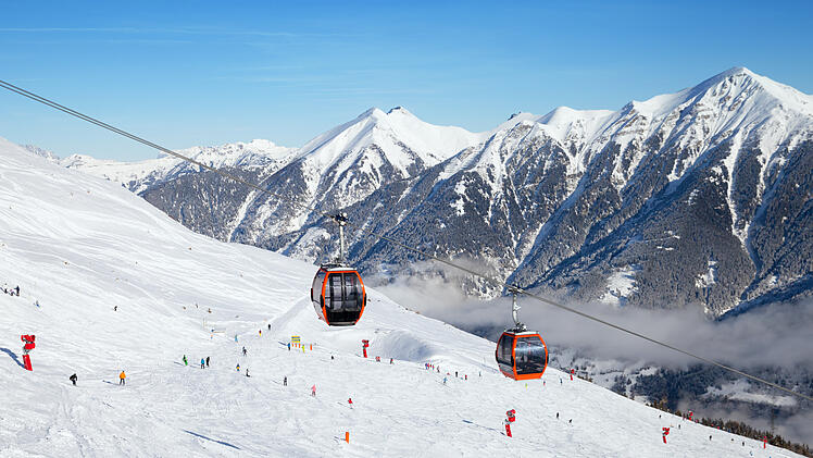 Cableway in Bad Gastein ski region, Austrian Alps