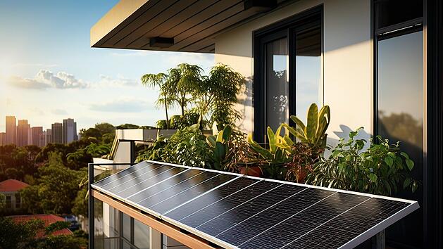 &Uuml;ber Mini-PV-Anlagen f&uuml;r den Balkon entscheidet nur der Vermieter.