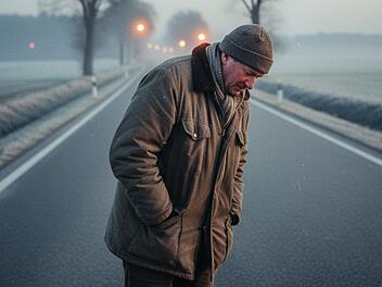 Langer Fußmarsch durch die Kälte im Kreis Lichtenfels