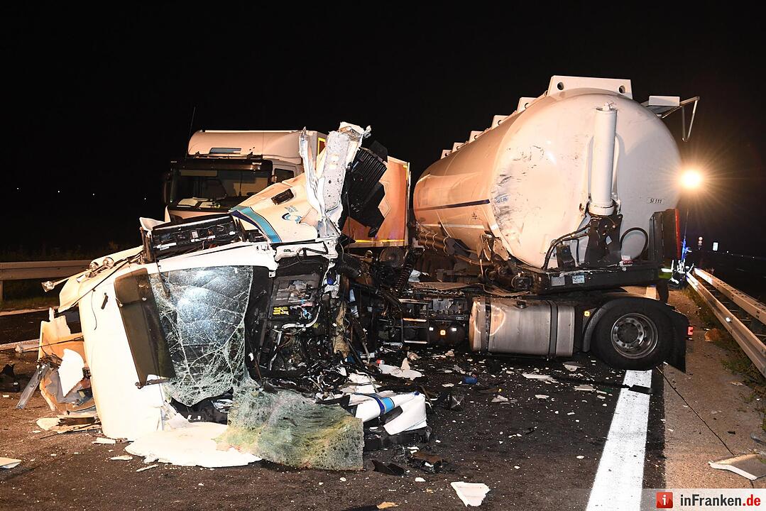 Schwerer Unfall auf A70 bei Bamberg