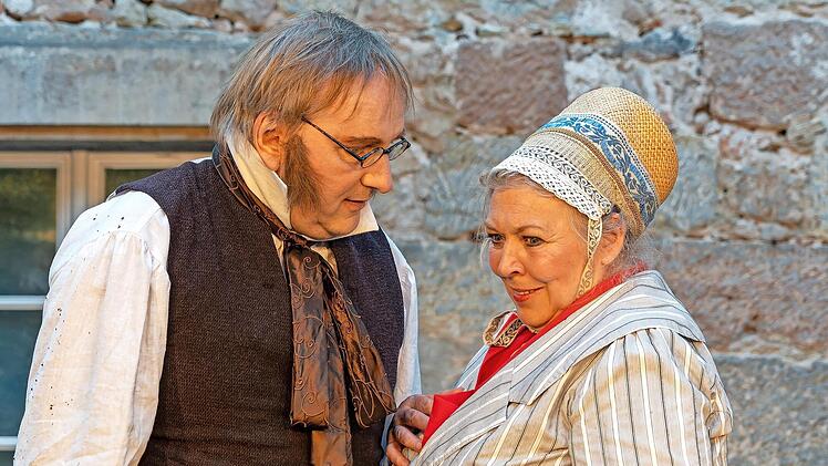 Gordian Beck und Conny Trapper spielen im Felsentheater Sanspareil.
