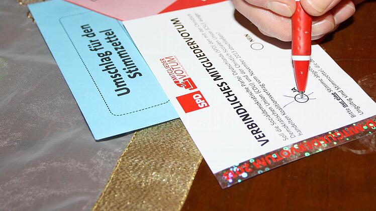 Ja oder Nein? Im Unterbezirk Kulmbach-Lichtenfels dürfen 1398 SPD-Mitglieder über die Große Koalition abstimmen. Foto: Ralf Ruppert