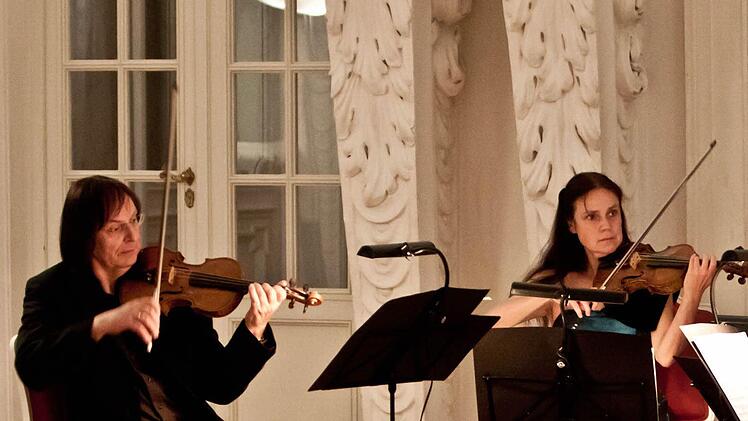 Das Novalis Quartett gastierte im barocken Riesensaal von Schloss Ehrenburg in Coburg. Foto: Jochen Berger