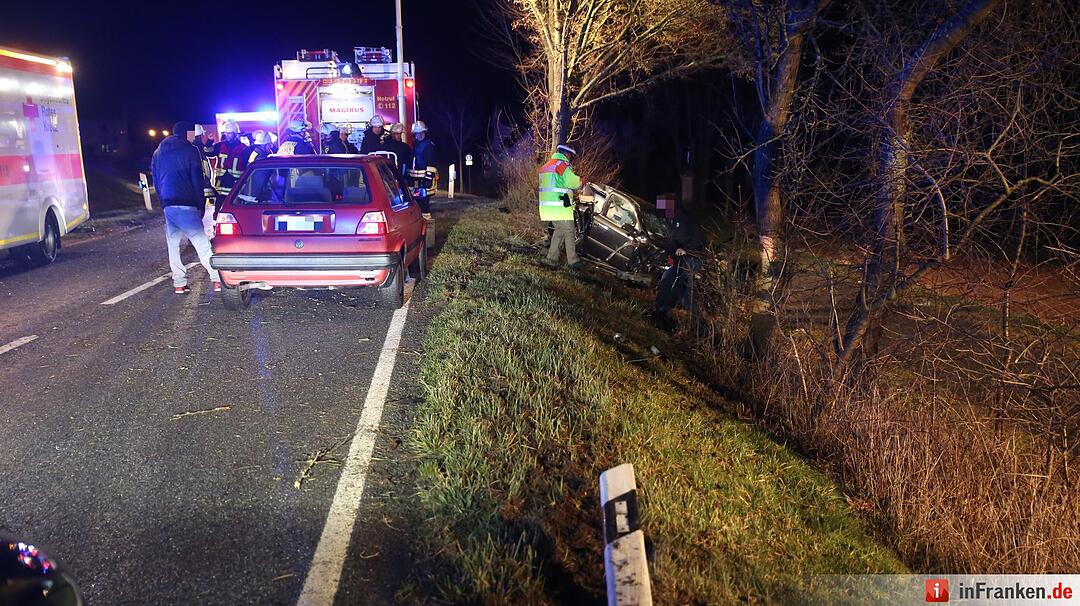 Fahranfänger überschlägt sich - drei Verletzte