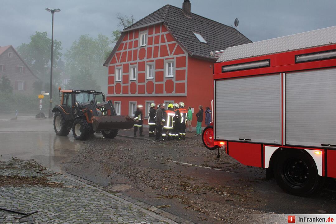 Unwetter über Franken