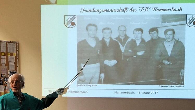 Dazwischen liegen 50 Jahre und ein Zeigestock: Heinz Rehm zeigt Heinz Rehm. Fotos: Paul Frömel