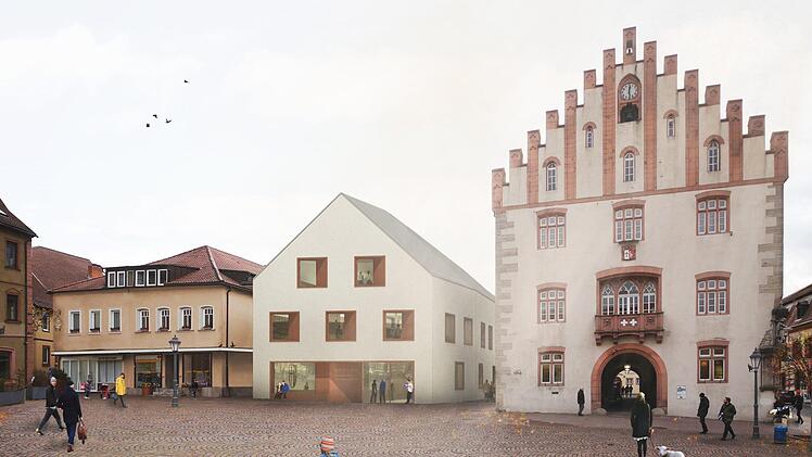 So stellt sich das frühere Kaufhaus auf dem Siegerentwurf als Bürgerhaus dar. Foto: Raum3 Massari und Partner; SRAP Sedlak Rissland Architekten Partnerschaft