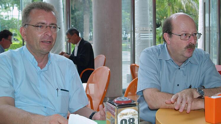 Die Bolivienmissionare Pfarrer Thomas Hermes (links) und Christian Müssig, bis 2013 Pfarrer in Hammelburg.