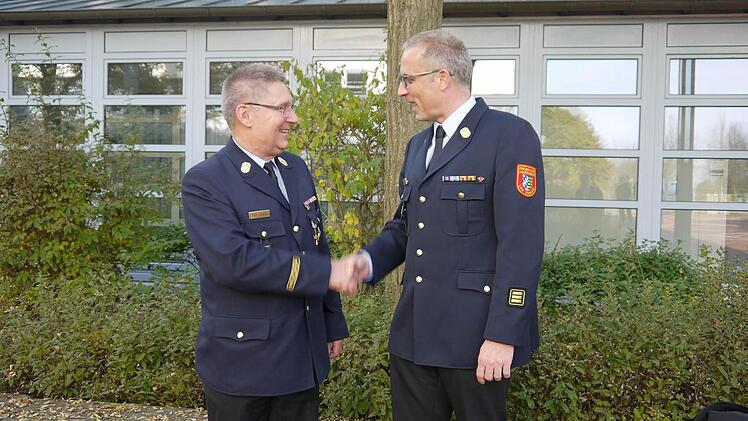 Das neue Führungsduo für die Coburger Landkreis-Feuerwehren: M;anfred Lorenz (links) und Stefan Püls. Foto: Berthold Köhler