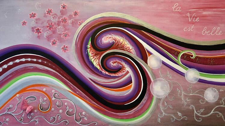 "Infinity” heißt dieses Acrylgemälde von Christine Welsch aus Haßfurt.
