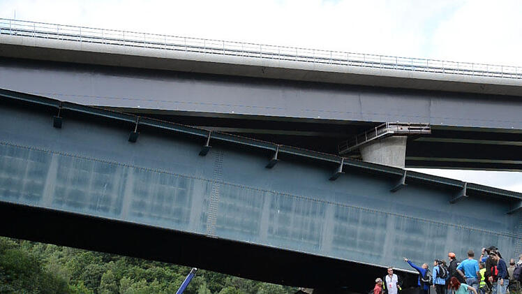 Sprengung der Sinntalbruecke