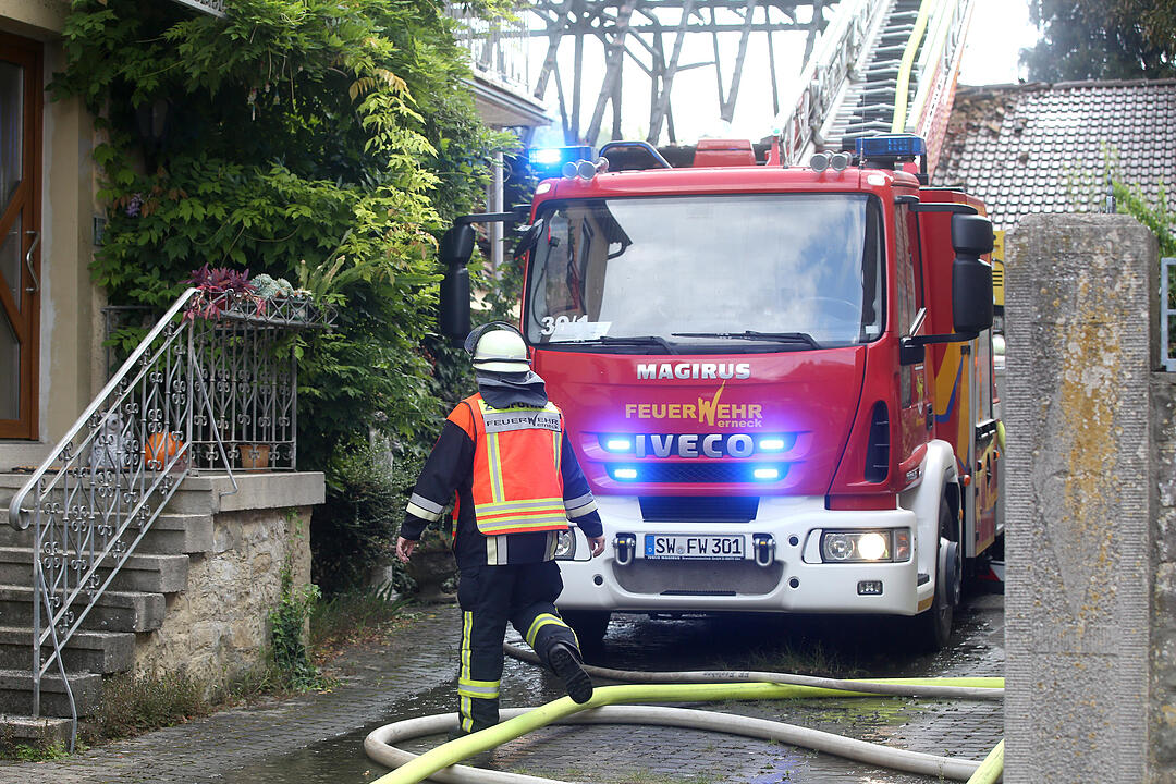 Brand im Kreis Schweinfurt vernichtet Scheune