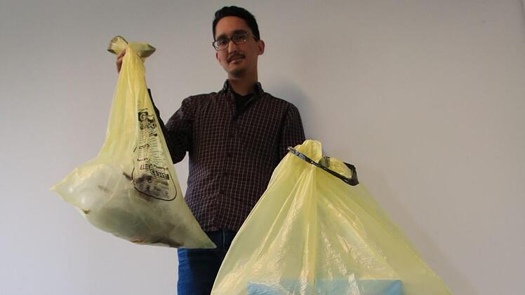Nach drei Wochen "Plastikfasten" hat Redakteur Ronald Heck deutlich weniger Müll im Gelben Sack. Foto: Josef Hofbauer