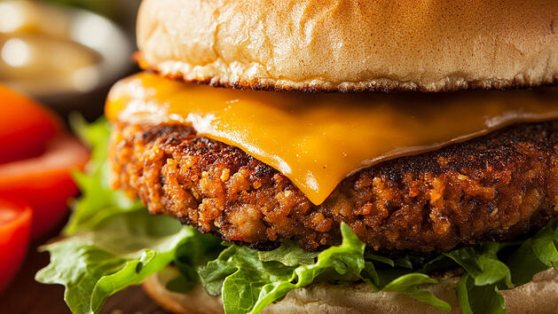 Veganer Burger, Plant Based, Burger, Cheesburger