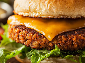 Veganer Burger, Plant Based, Burger, Cheesburger
