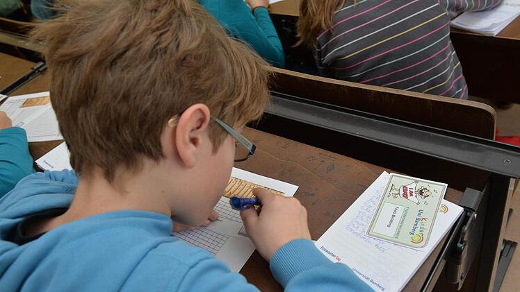 Am Samstag ging es an der Bamberger Kinder-Uni um die Frage, ob Bäume Tagebuch schreiben. Foto: Ronald Rinklef