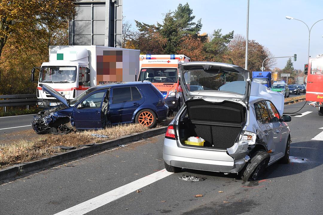 Unfall in Bamberg: Zwei Verletzte am Berliner Ring