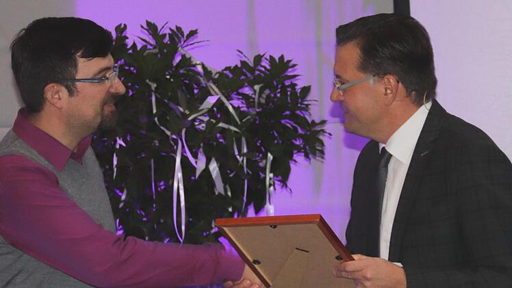 Christian Dreßel im Gespräch mit dem Bürgermeister.