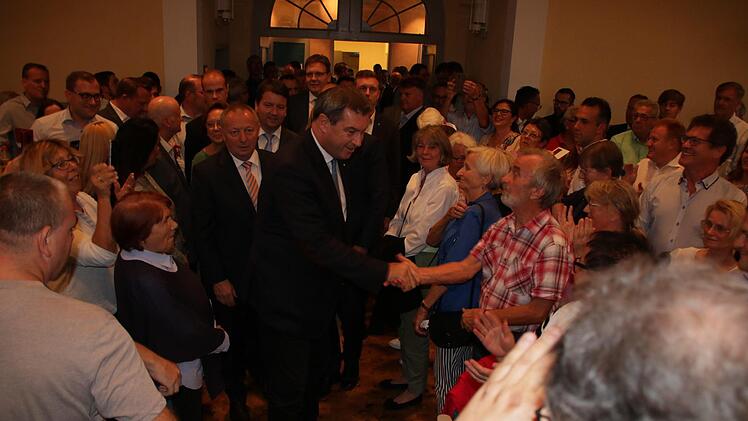 Bilder vom Besuch Söders in Bad Kissingen. Foto: Ralf Ruppert