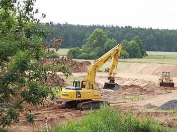 Bauarbeiten an der Aisch  Fotos: Erlwein