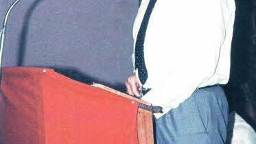 Wehner bei seiner Rede in Ebern.