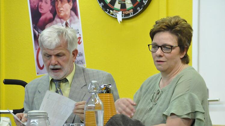 Zwei ausgezeichnete Schauspieler - Anton Büchs und  Christine Krapf.Peter Klopf