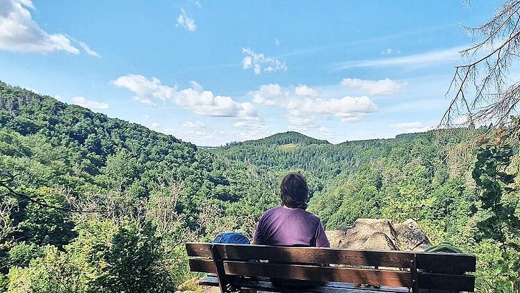 Natur pur erleben Wanderer auf den Frankenwald-Steigla. Unser Bild entstand am Forstmeistersprung bei Stadtsteinach.