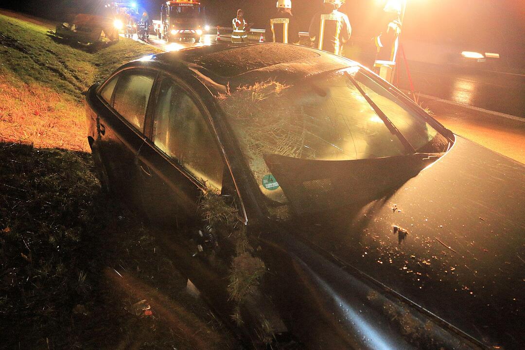 Nach Sturmböe: Unfall auf A3