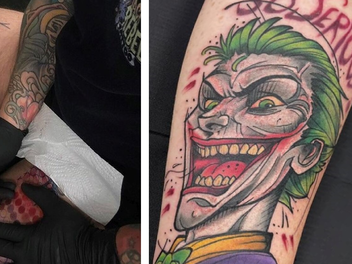 Lauf: T&auml;towierer testete neue Farben erfolgreich an sich selbst &ndash; jetzt droht neues Problem