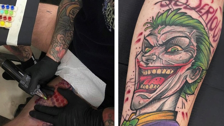 Lauf: T&auml;towierer testete neue Farben erfolgreich an sich selbst &ndash; jetzt droht neues Problem