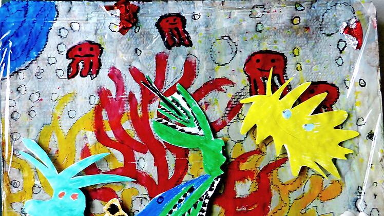 Ideenreich und farbig umgesetzt von Paul: "Neue Müllfresser für unsere schönen Meere" Foto: Günther Geiling