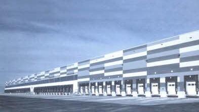 Diese Skizze des Ingenieurbüros Sauer und Harrer (ISH) zeigt, wie das Logistikzentrum einmal aussehen soll. Die Fertigstellung ist für Februar kommenden Jahres geplant. Foto: Josef Hofbauer