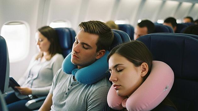 Flugzeug, Zug, Bus: Besser schlafen mit dem Reisekissen-Trick