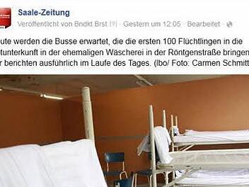 Auf der Facebookseite der Saale-Zeitung werden volksverhetzende Kommentare gesperrt.  Screenshot: Borst