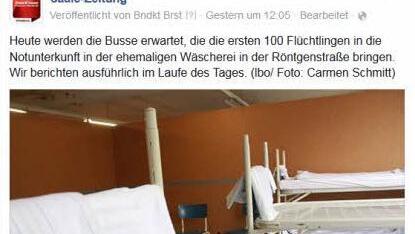 Auf der Facebookseite der Saale-Zeitung werden volksverhetzende Kommentare gesperrt.  Screenshot: Borst