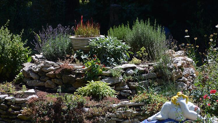 Mediterrane Kräuter, Hauswurze und verschiedene Sedum-Arten machen jede Kräuterschnecke zum Hingucker und halten auch die größte Hitze aus.Dagmar Besand