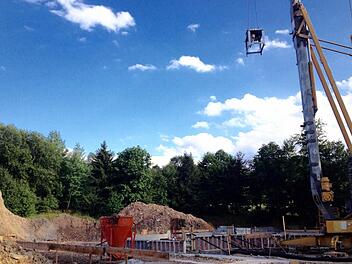 Die Bauarbeiten für den Bürgerpark Wildflecken sind bereits in vollem Gange. Foto: Sebastian Schmitt-Mathea