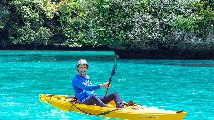 356 kleine Inseln bilden die Inselwelt von Palau. Meeresbiologe Uli Kunz erkundet hier die Rock Islands.