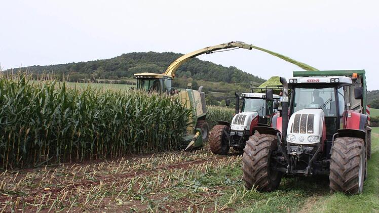 Die Maisernte im Raum Bad  Bocklet ist in weiten Teilen geschafft.