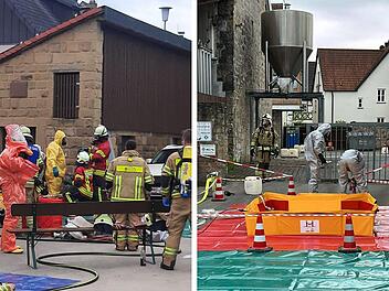 Zeil: Großeinsatz auf Brauerei-Gelände - über 80 Liter gefährliche Säure ausgelaufen