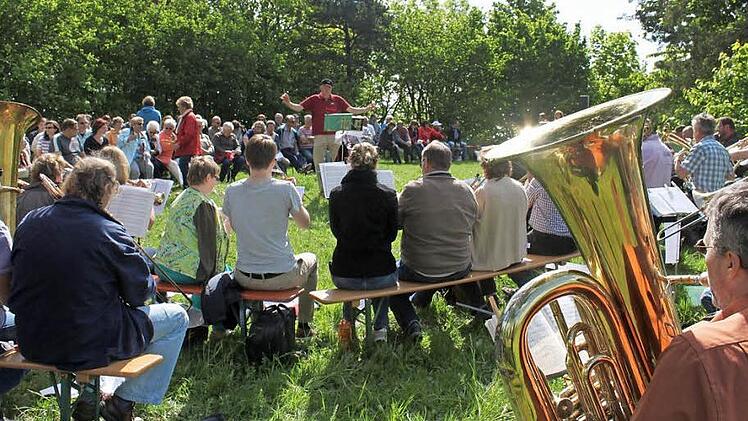 Spielfreudig zeigten sich die Musikanten auf dem Staffelbergplateau. Fotos: Markus Häggberg
