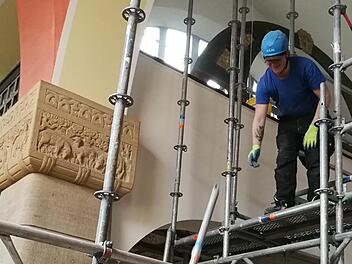 Das Gerüst wurde schon wieder abgebaut. Foto: Johanna Blum