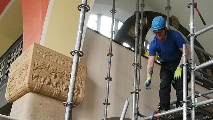 Das Gerüst wurde schon wieder abgebaut. Foto: Johanna Blum