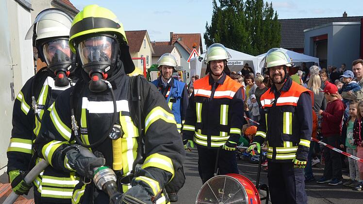 Schauübung zum 150. Geburtstag der Garitzer Feuerwehr. Peter Rauch