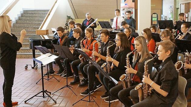 Die Big Band des Frankenwald-Gymnasiums unter der Leitung von Stefanie Bär ist schon längst nicht mehr aus dem musikalischen Leben der Schule wegzudenken. Von der Klasse des Orchesters kann man sich am 1. April in Neufang überzeugen. Foto: mts
