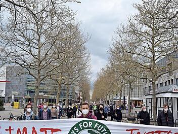 120 Teilnehmer zählte der Protestzug von Fridays for Future in Erlangen.