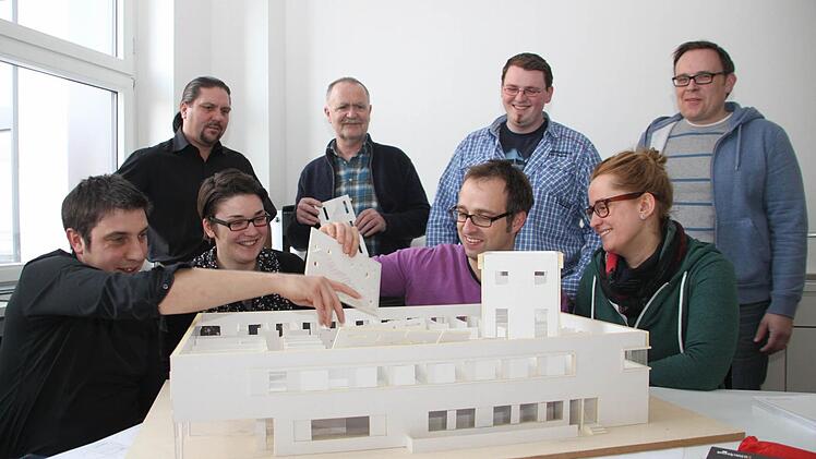 Das Team des Kulmbacher Architektur-Büros. Foto: Alexander Hartmann