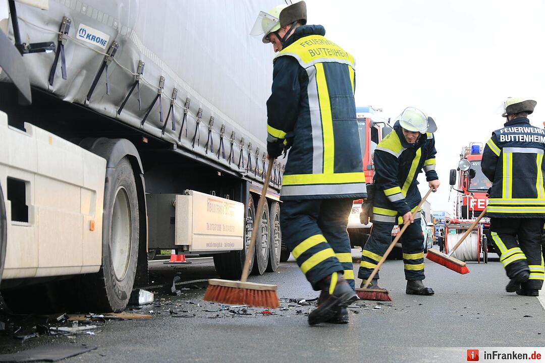 Lkw-Unfall auf A73 bei Buttenheim
