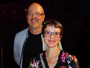 Stefan Haufe, Künstlerischer Leiter der Rosenberg-Festspiele, und die Kronacher Tourismuschefin Kerstin Löw. Foto: Archiv/Nicole Julien-Mann